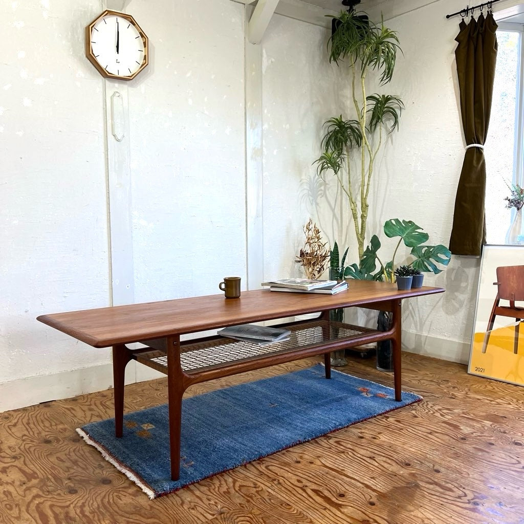 トリオ モブラー/Trioh Mobler チーク材 ロングセンターテーブル デンマーク 中古