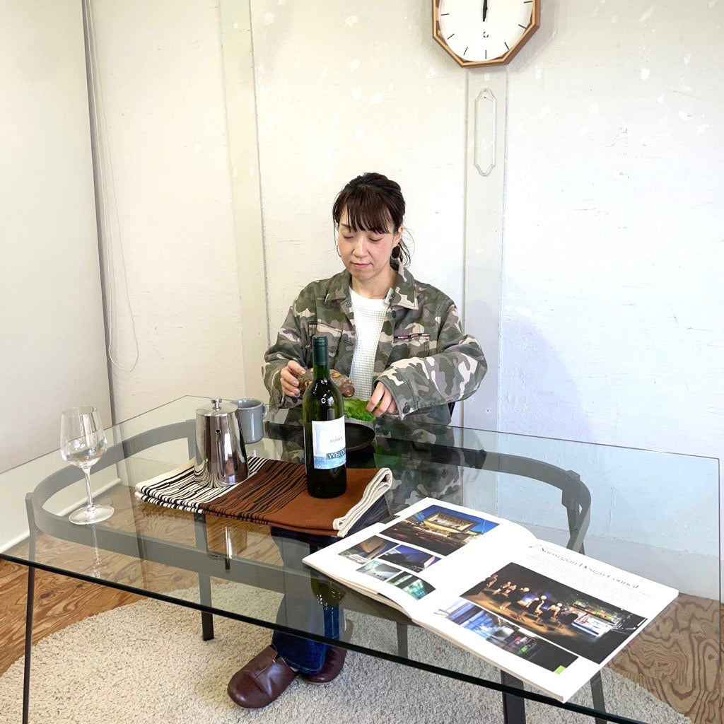 無印良品 / muji ガラス天板 ダイニングテーブル エンツォ・マーリ 希少 中古