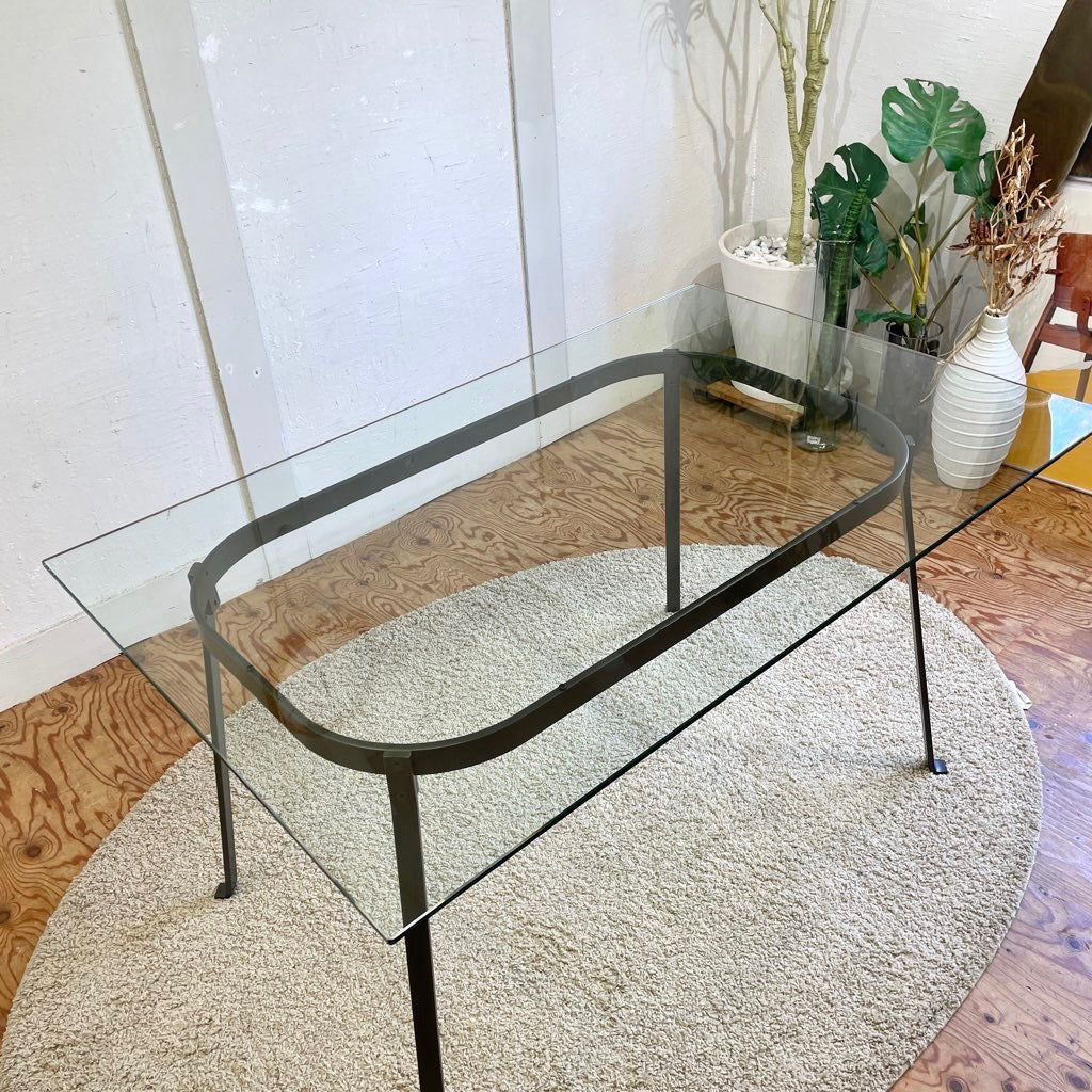 無印良品 / muji ガラス天板 ダイニングテーブル エンツォ・マーリ 希少 中古