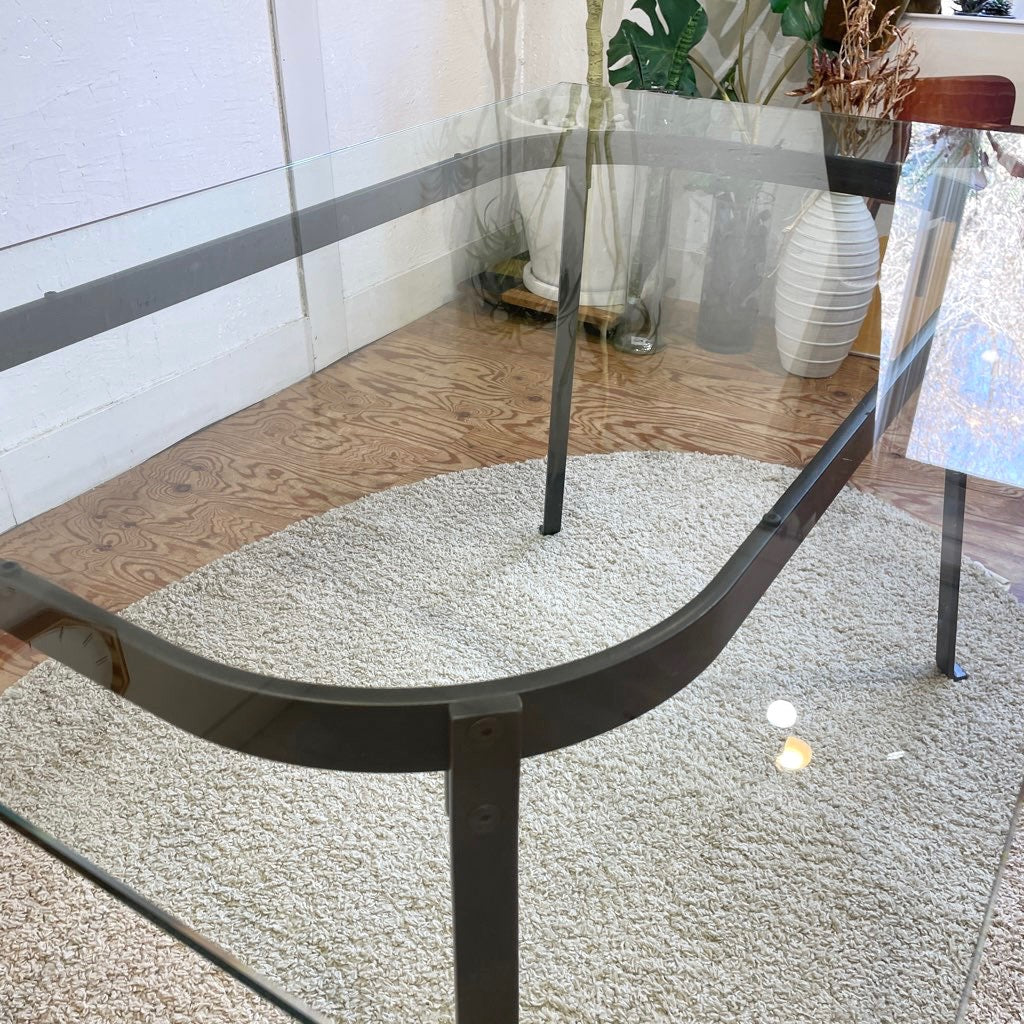 無印良品 / muji ガラス天板 ダイニングテーブル エンツォ・マーリ 希少 中古