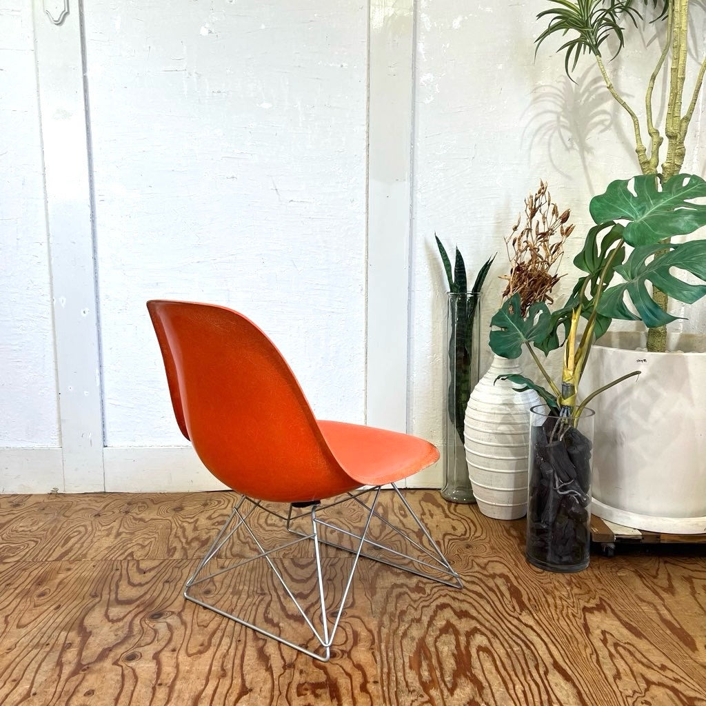 ハーマンミラー / Herman Miller サイドシェルチェア キャッツクレイドルベース オレンジ チャールズ&レイ・イームズ ヴィンテージ