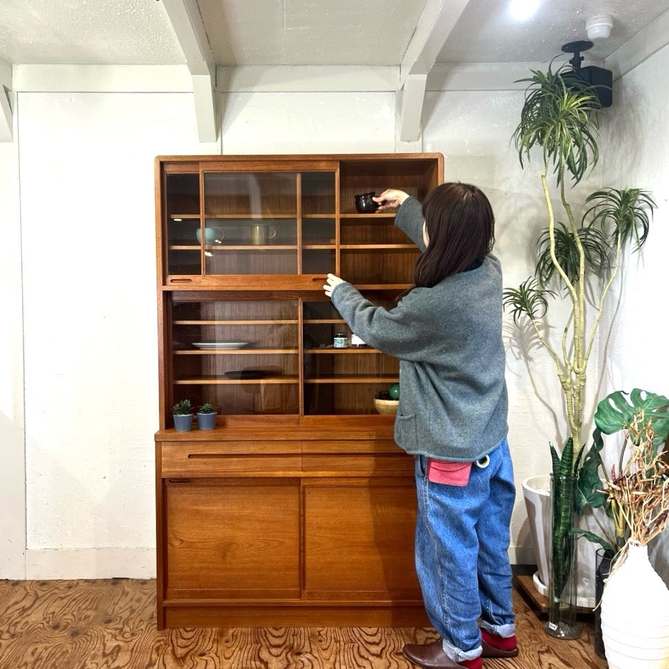 日田工芸 シャルル 食器棚 ジャパンヴィンテージ  カップボード キャビネット チーク材