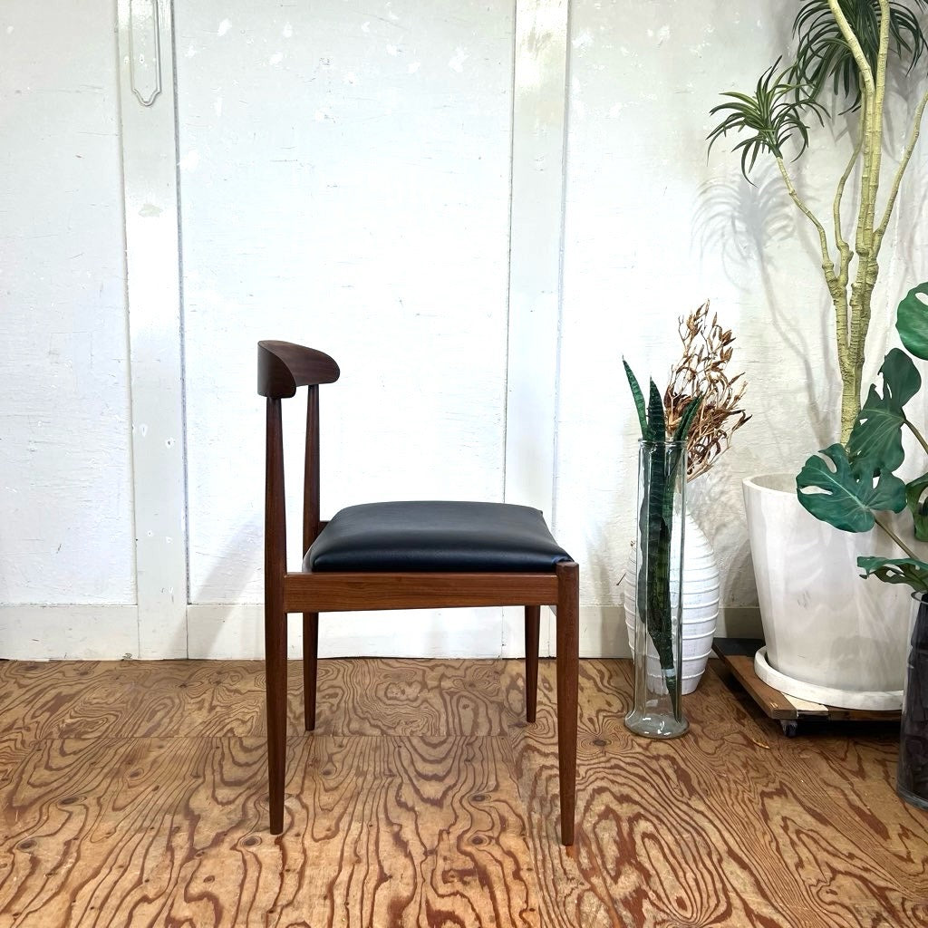 ヴィンテージ ダイニングチェア ブラック レザー