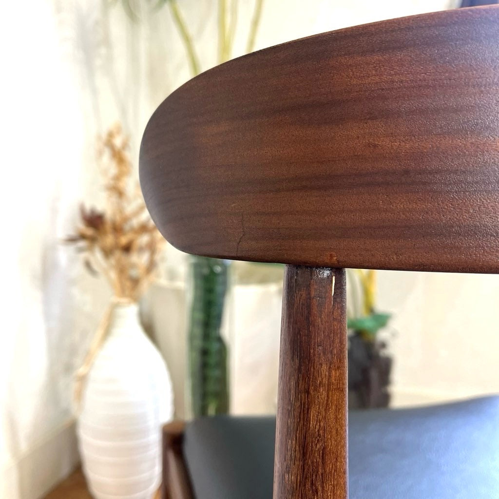 ヴィンテージ ダイニングチェア ブラック レザー