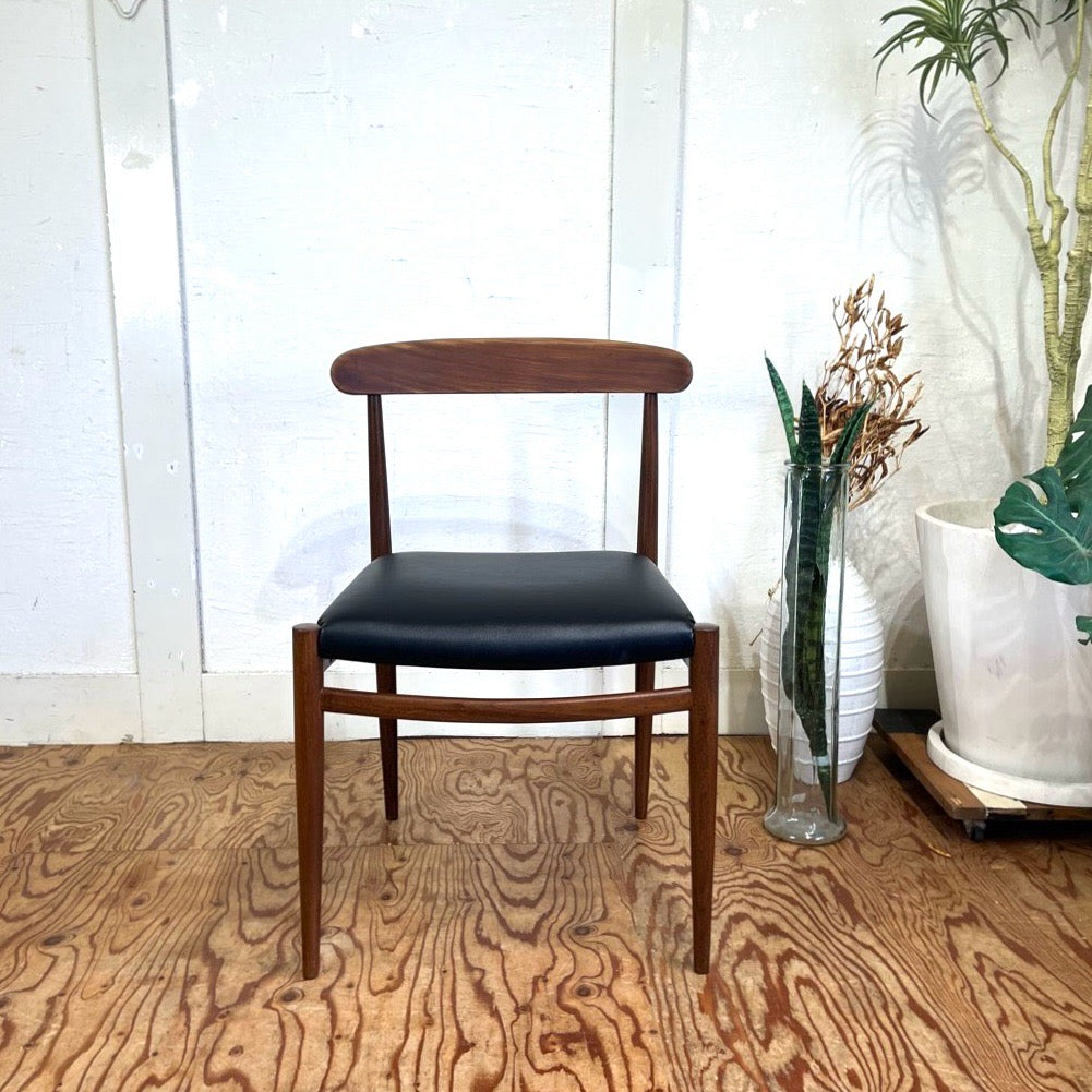 ヴィンテージ ダイニングチェア ブラック レザー
