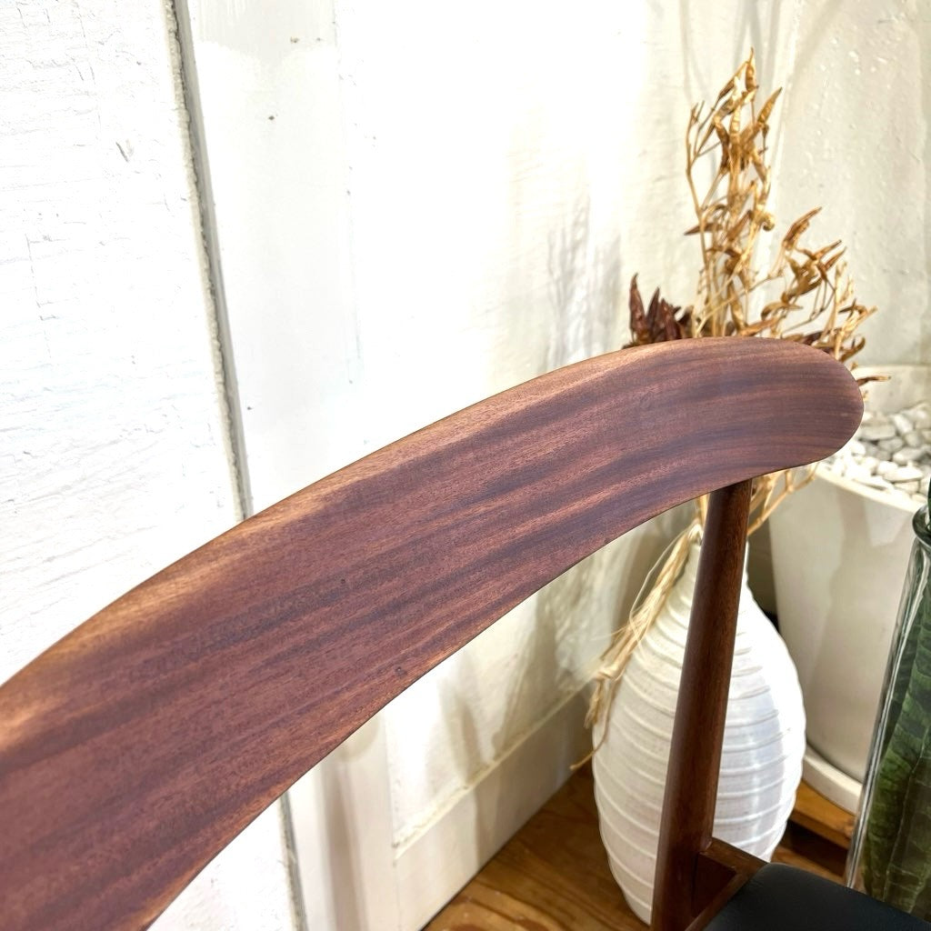 ヴィンテージ ダイニングチェア ブラック レザー