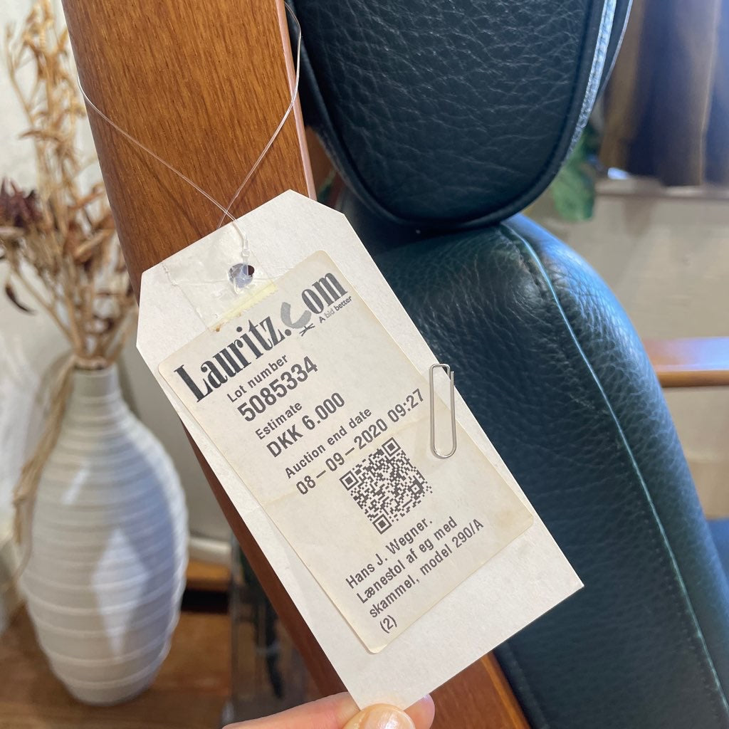 ゲタマ / GETAMA GE290A ハイバックイージーチェア 1Pソファ 限定100周年記念モデル GE290S オットマン付 ハンスJ.ウェグナー 中古