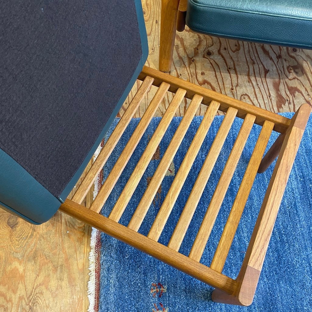 ゲタマ / GETAMA GE290A ハイバックイージーチェア 1Pソファ 限定100周年記念モデル GE290S オットマン付 ハンスJ.ウェグナー 中古