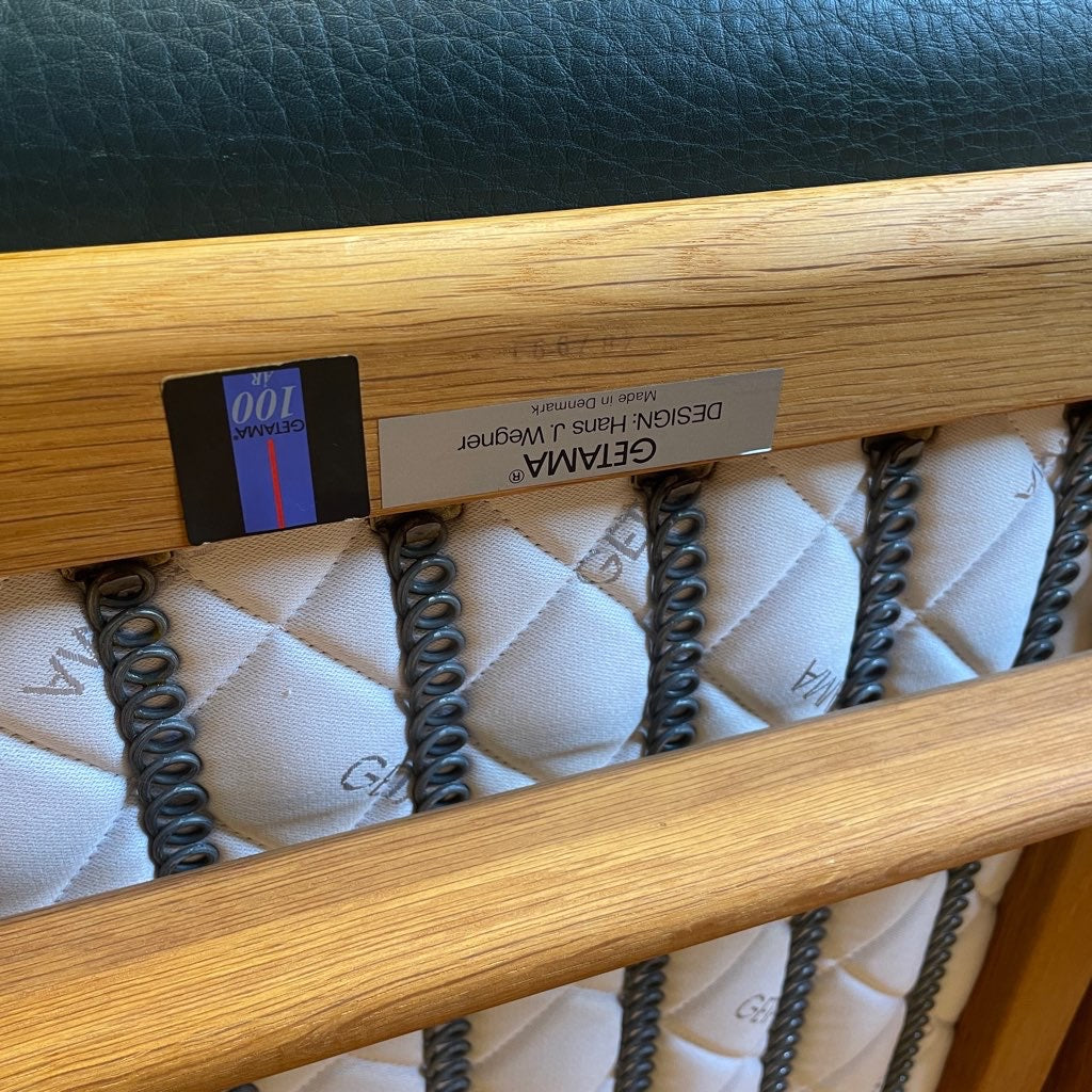 ゲタマ / GETAMA GE290A ハイバックイージーチェア 1Pソファ 限定100周年記念モデル GE290S オットマン付 ハンスJ.ウェグナー 中古