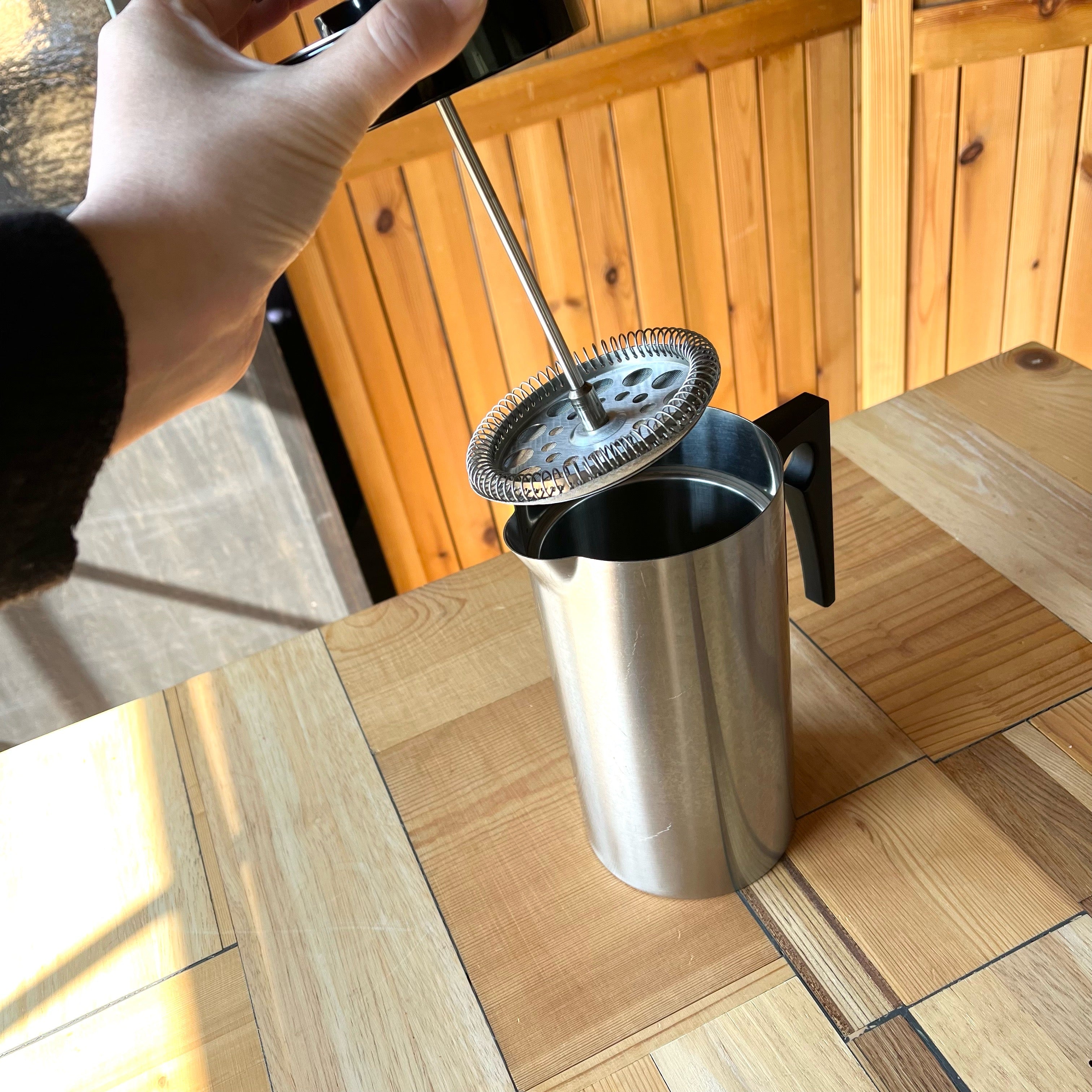 ステルトン / Stelton シリンダライン / Cylinda-Line プレス コーヒーメーカー アルネ・ヤコブセン 中古