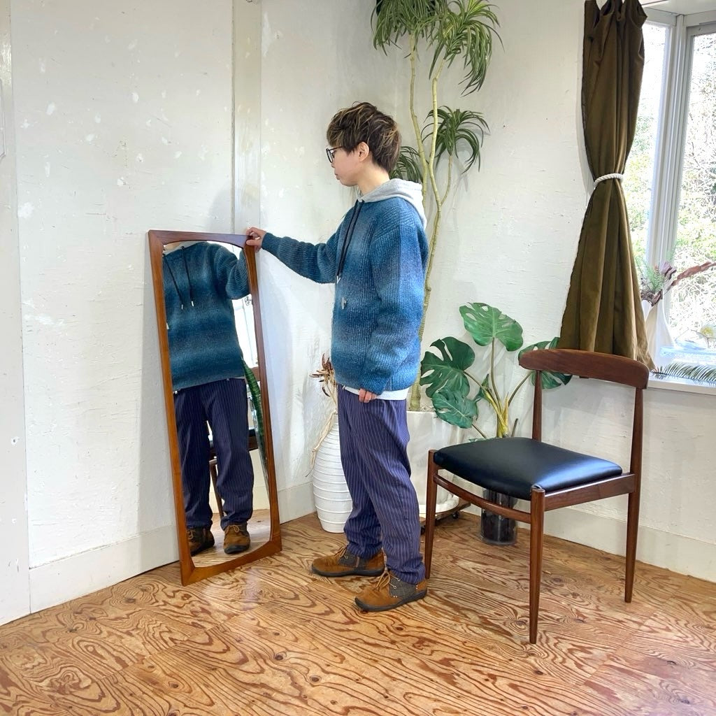 北欧 ローズウッド ウォールミラー 姿見 鏡 デンマーク ヴィンテージ