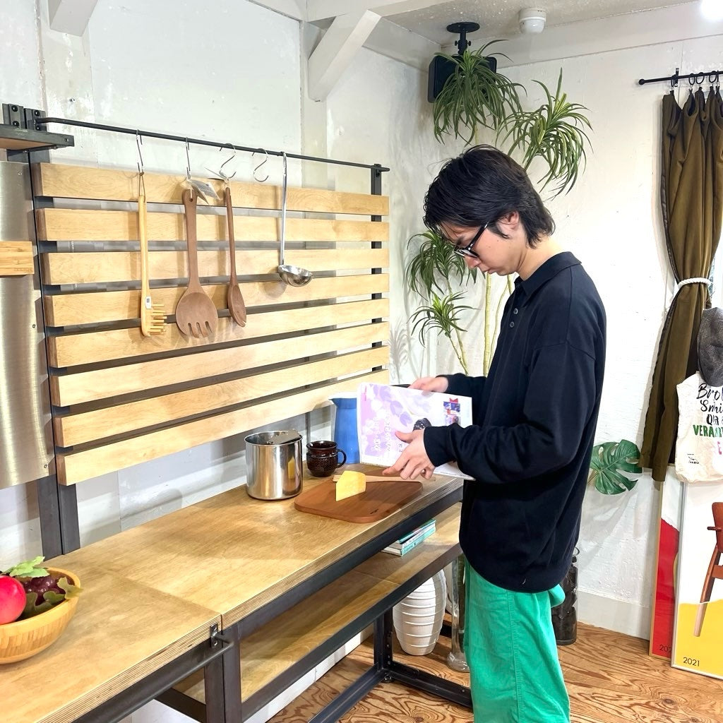 テコラボ / TEKOLABO アイアン シェルフ 【大】 キッチンボード デスク 大収納 中古