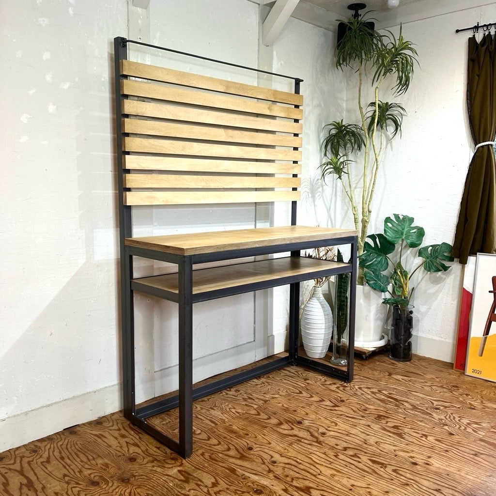 テコラボ / TEKOLABO アイアン シェルフ 【大】 キッチンボード デスク 大収納 中古