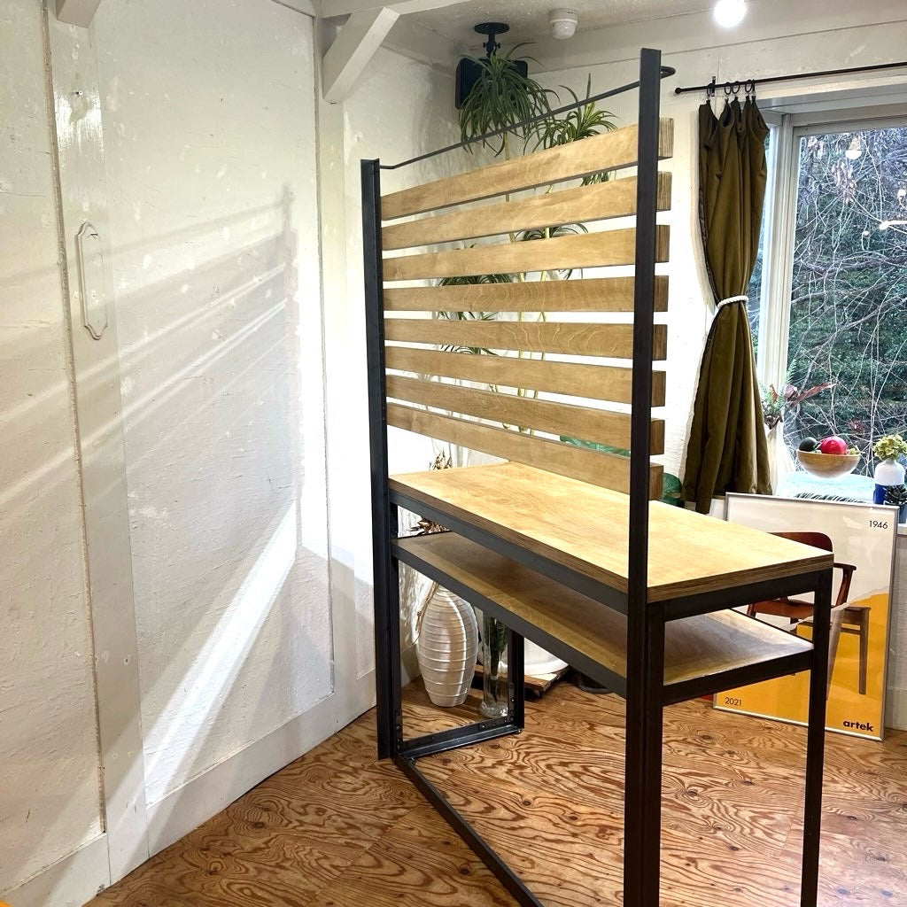 テコラボ / TEKOLABO アイアン シェルフ 【大】 キッチンボード デスク 大収納 中古