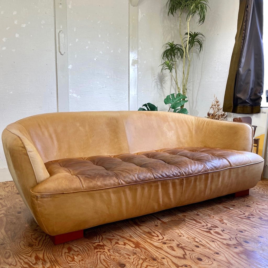 クラッシュゲート /  CRASH GATE オピアムソファ  革張り 3人掛け 中古