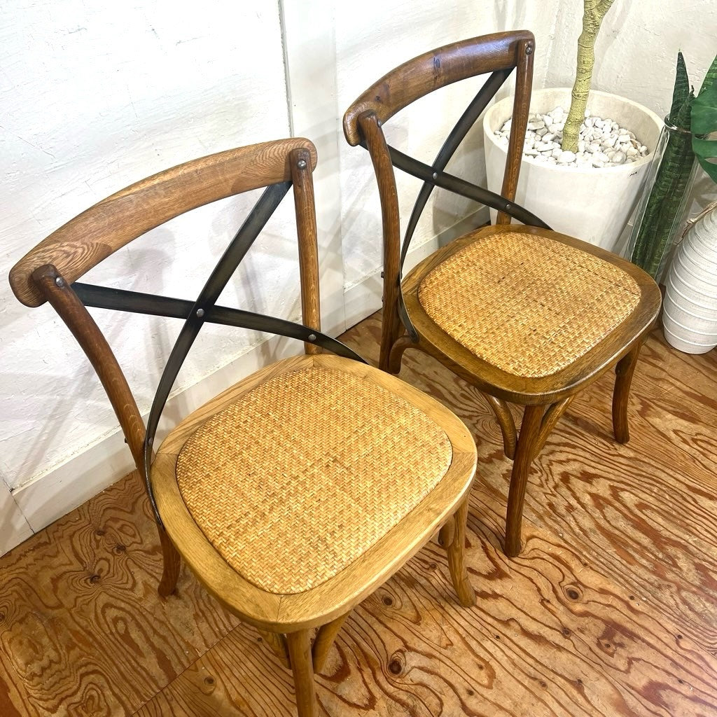 クラッシュゲート /  CRASH GATE ノットアンティークス / Knot antiques クロスバック ダイニングチェア  中古