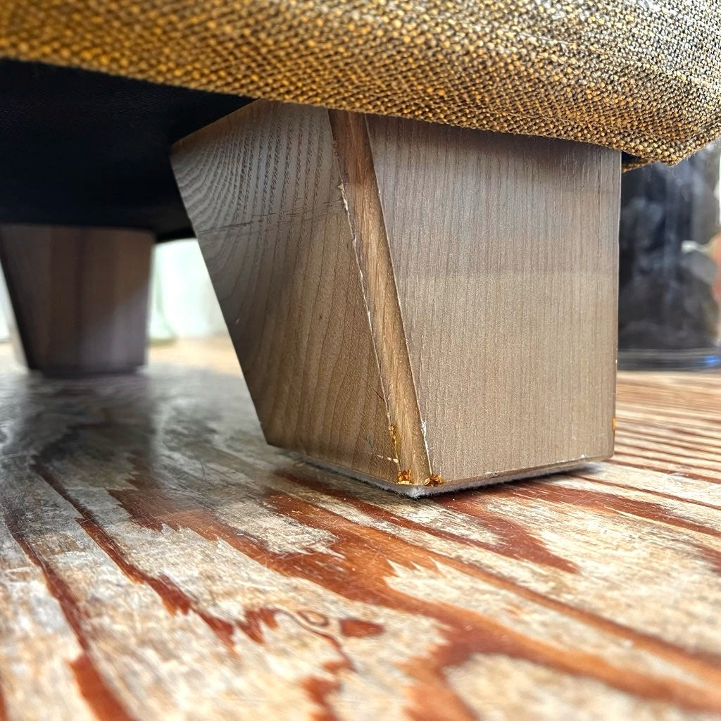 関家具  スツール  オットマン ファブリック オリーブ 足置き  中古