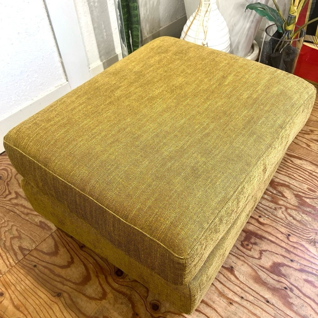 関家具  スツール  オットマン ファブリック オリーブ 足置き  中古