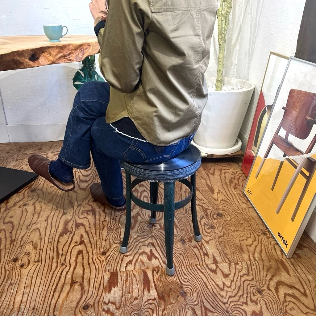 佐藤貢 レコード スツール 椅子 作家物 中古