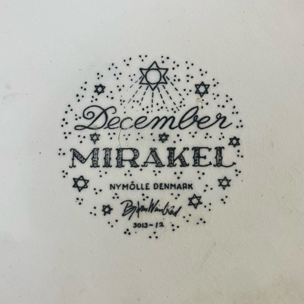 二モール社 / Nymolle ビヨン・ヴィンブラッド 恋人たちの12ヶ月 マンスリー壁掛けプレート ブラック 12月 オブジェ デンマーク ヴィンテージ