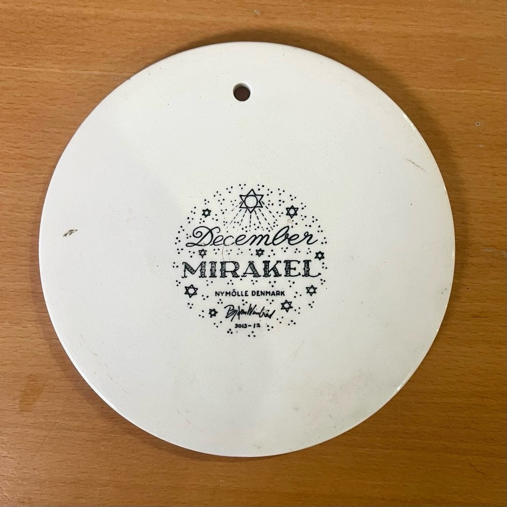 二モール社 / Nymolle ビヨン・ヴィンブラッド 恋人たちの12ヶ月 マンスリー壁掛けプレート ブラック 12月 オブジェ デンマーク ヴィンテージ