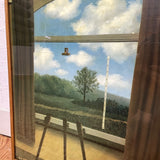 【10】ルネ・マグリット/René Magritte ポスター 人間の条件 50.5×63.5 木枠 ヴィンテージ