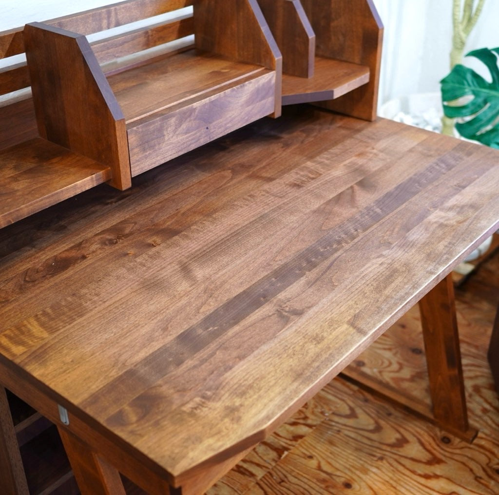 堀田木工 hotta woody ウィンディ / WINDY  デスク ワゴン 上棚 デスクライト 4点セット WN色 勉強机 中古