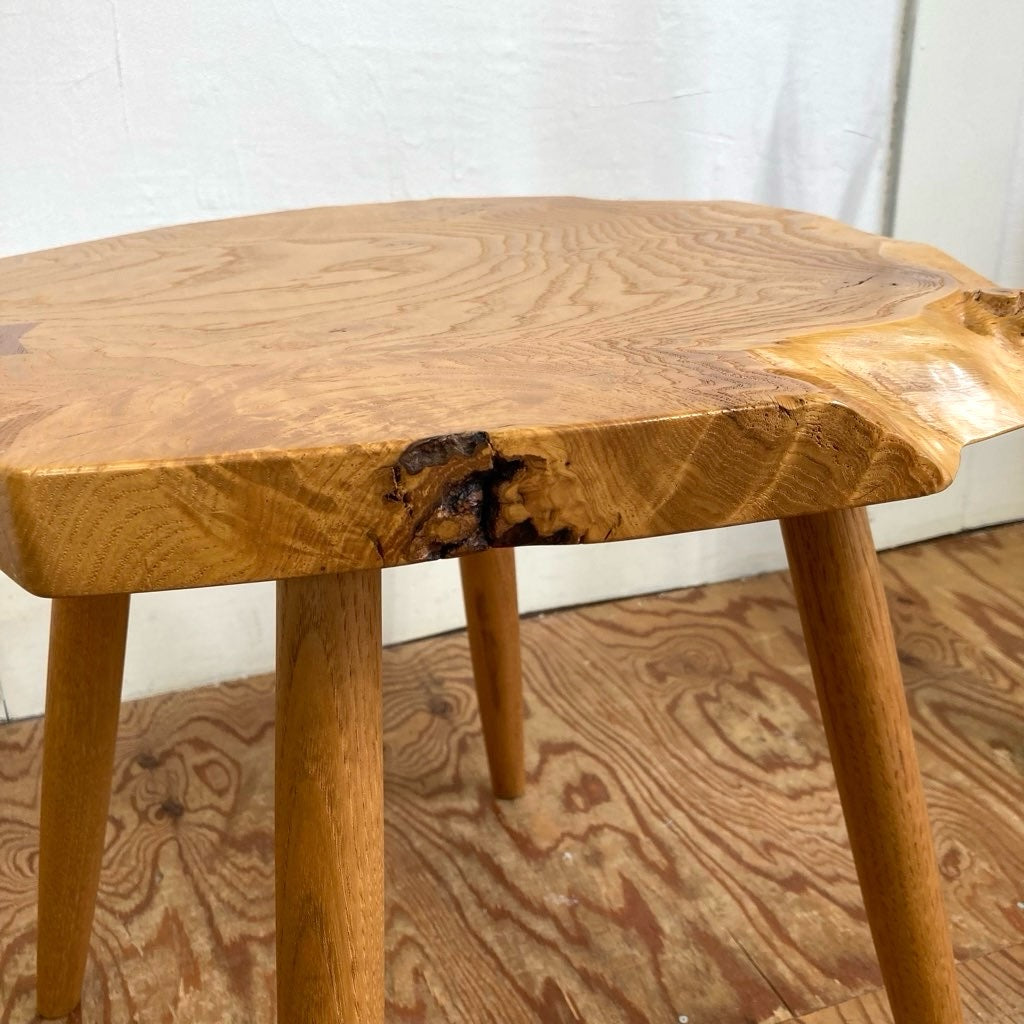 桜製作所 栗の木の一枚板サイドテーブル 永見眞一 希少 中古