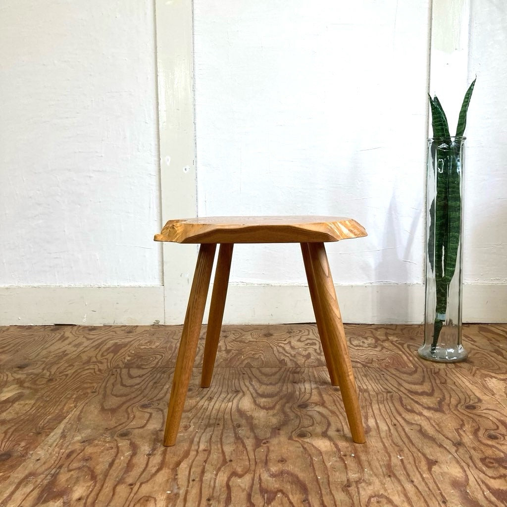 桜製作所 栗の木の一枚板サイドテーブル 永見眞一 希少 中古