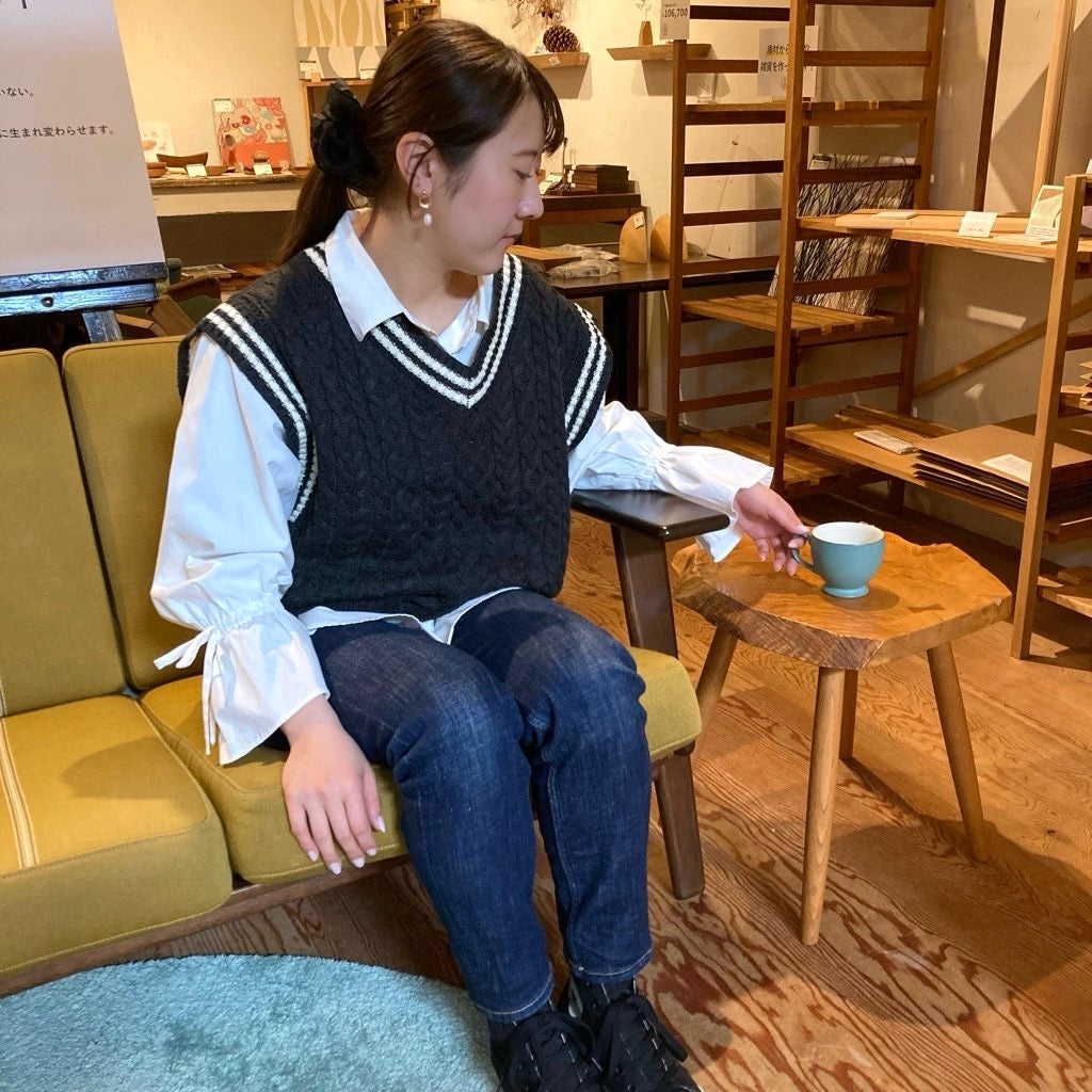 桜製作所 栗の木の一枚板サイドテーブル 永見眞一 希少 中古