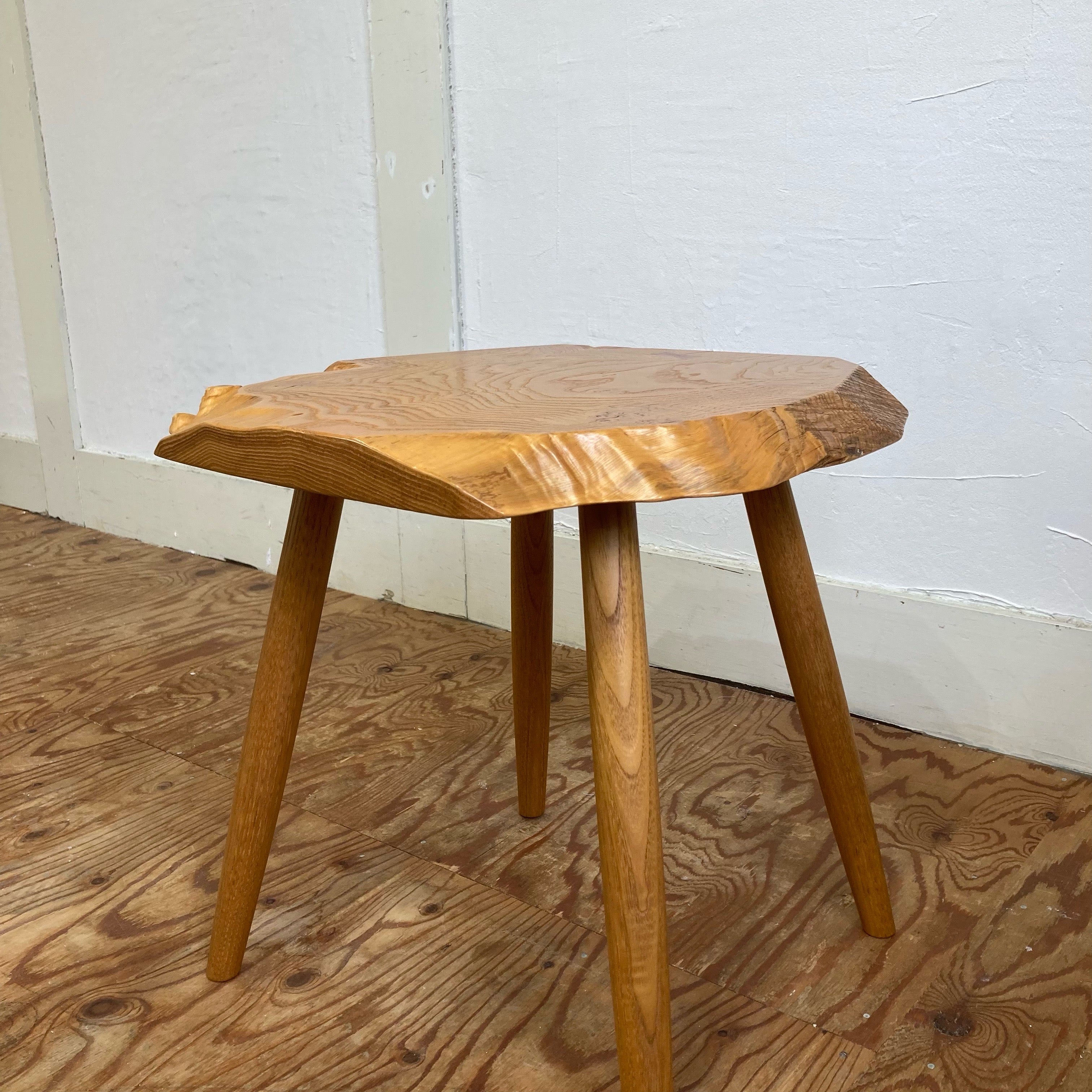 桜製作所 栗の木の一枚板サイドテーブル 永見眞一 希少 中古