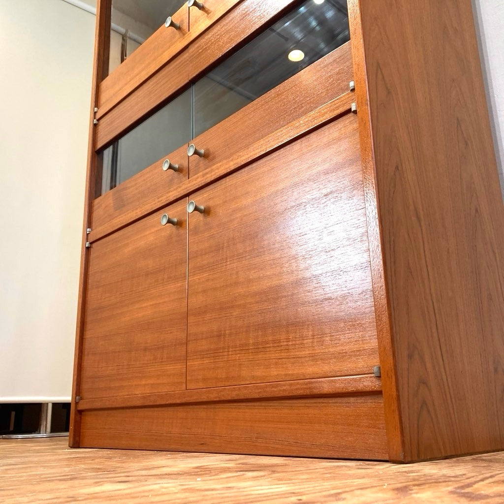 ブックシェルフ 食器棚 カップボード キャビネット チーク材 ジャパンヴィンテージ