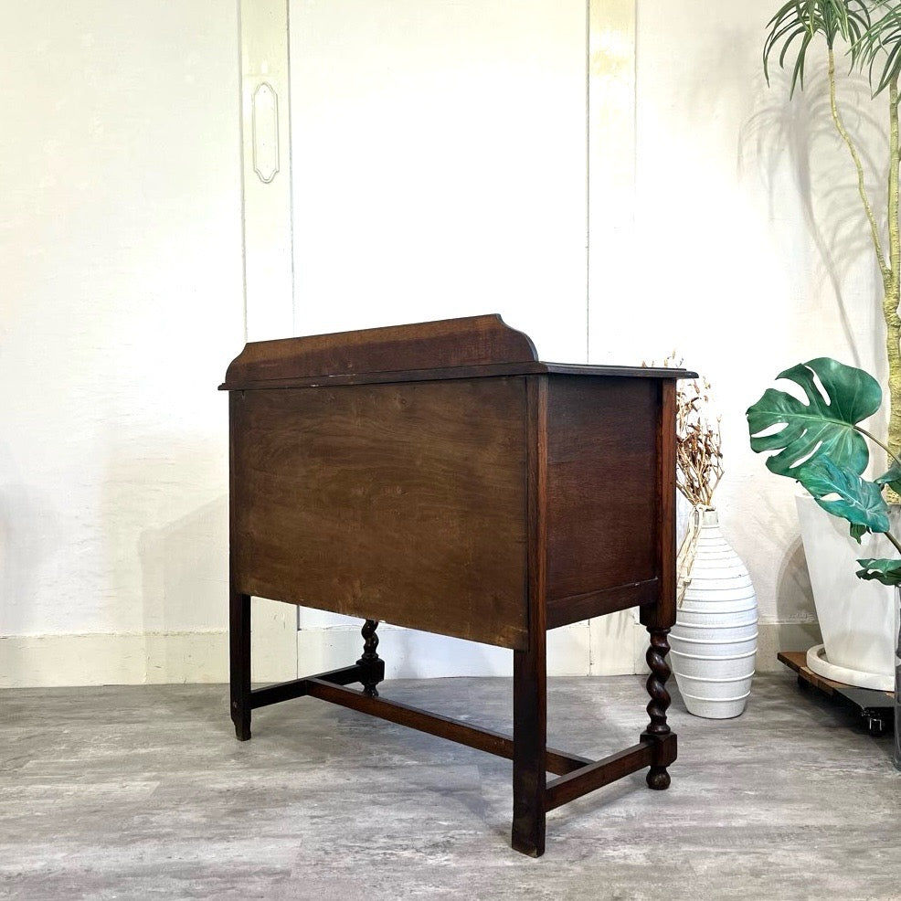 英国アンティーク 3段チェスト オーク材