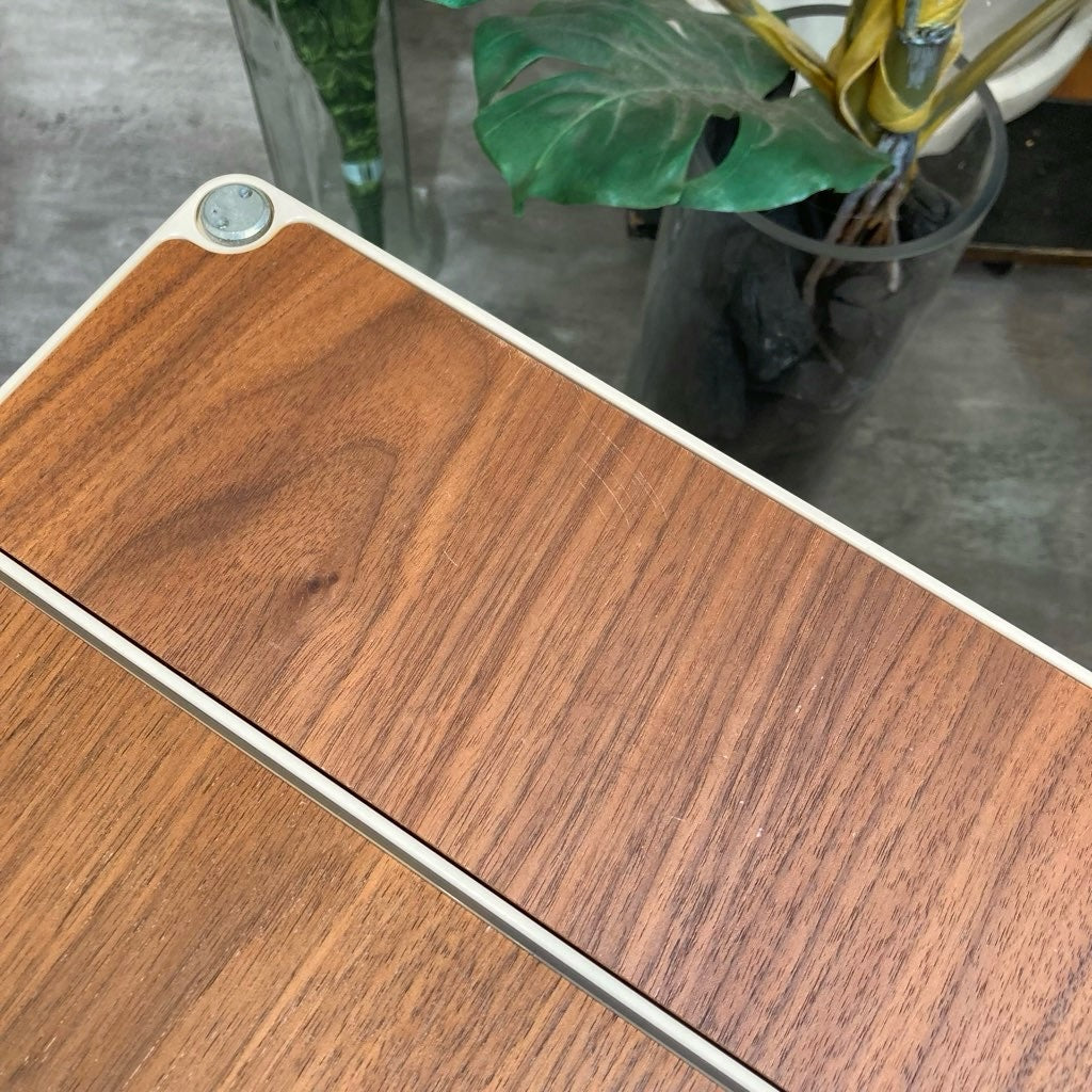 B-LINE ボビーワゴン 2段2トレイ ベージュ  ウッドプレート付き 中古