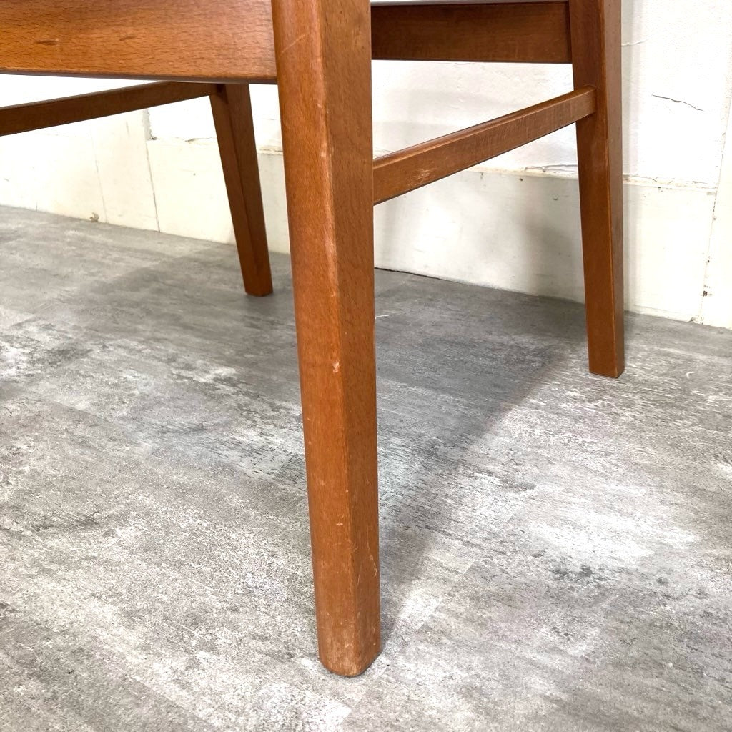 チーク材&ビーチ材 デンマーク製 ダイニングチェア サイドチェア グレー 北欧 ヴィンテージ