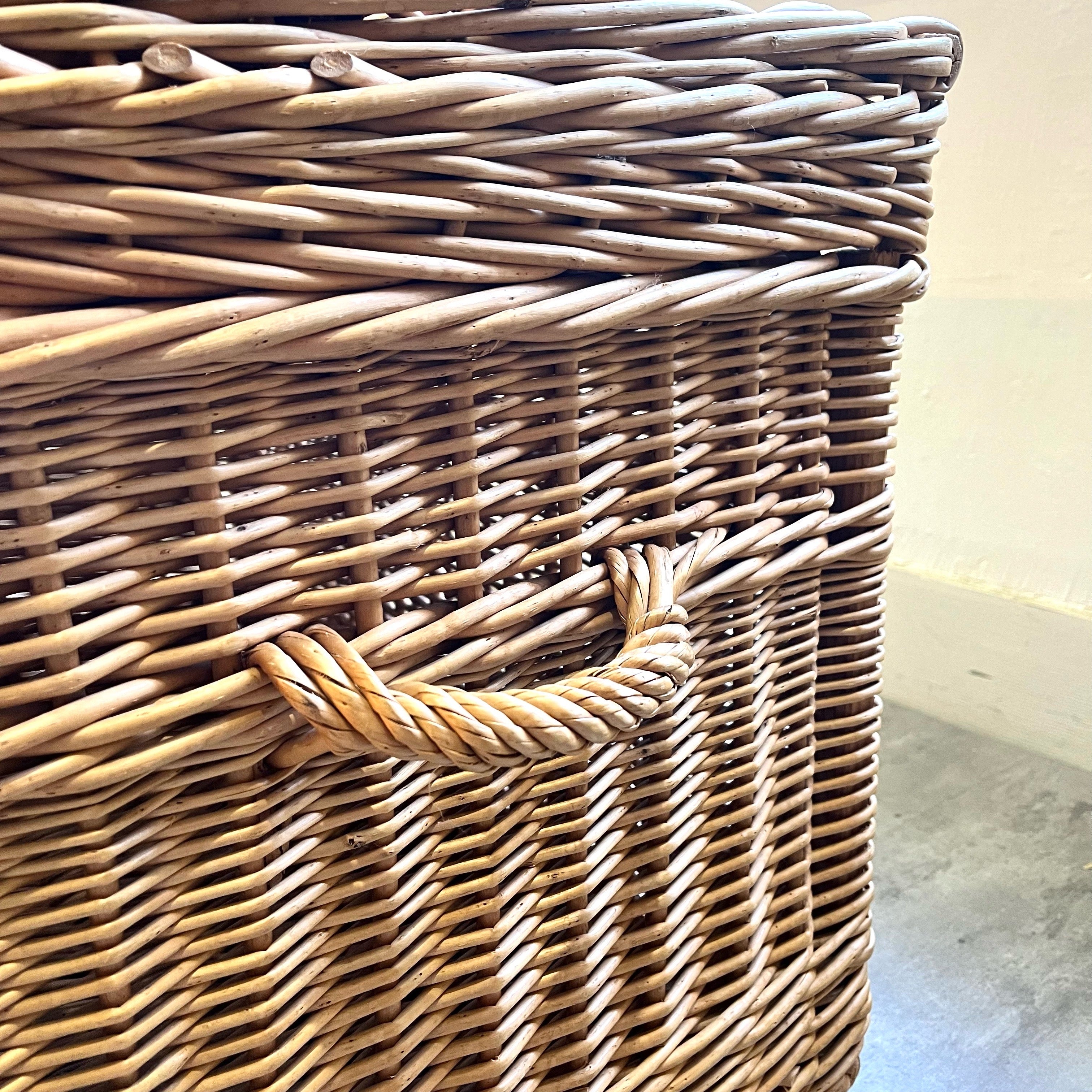 ラタンBOX 収納 箱 フランス製 ヴィンテージ