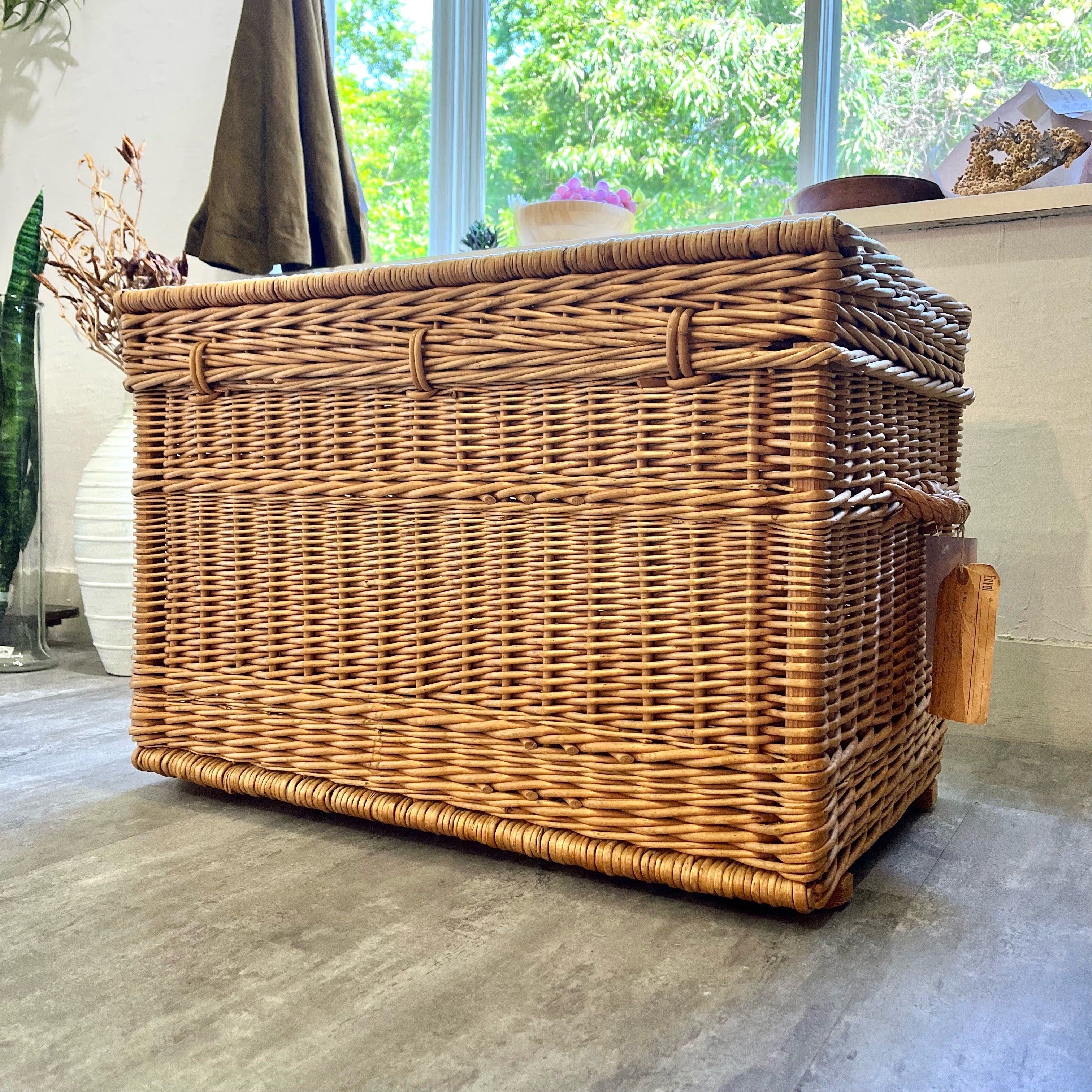 ラタンBOX 収納 箱 フランス製 ヴィンテージ