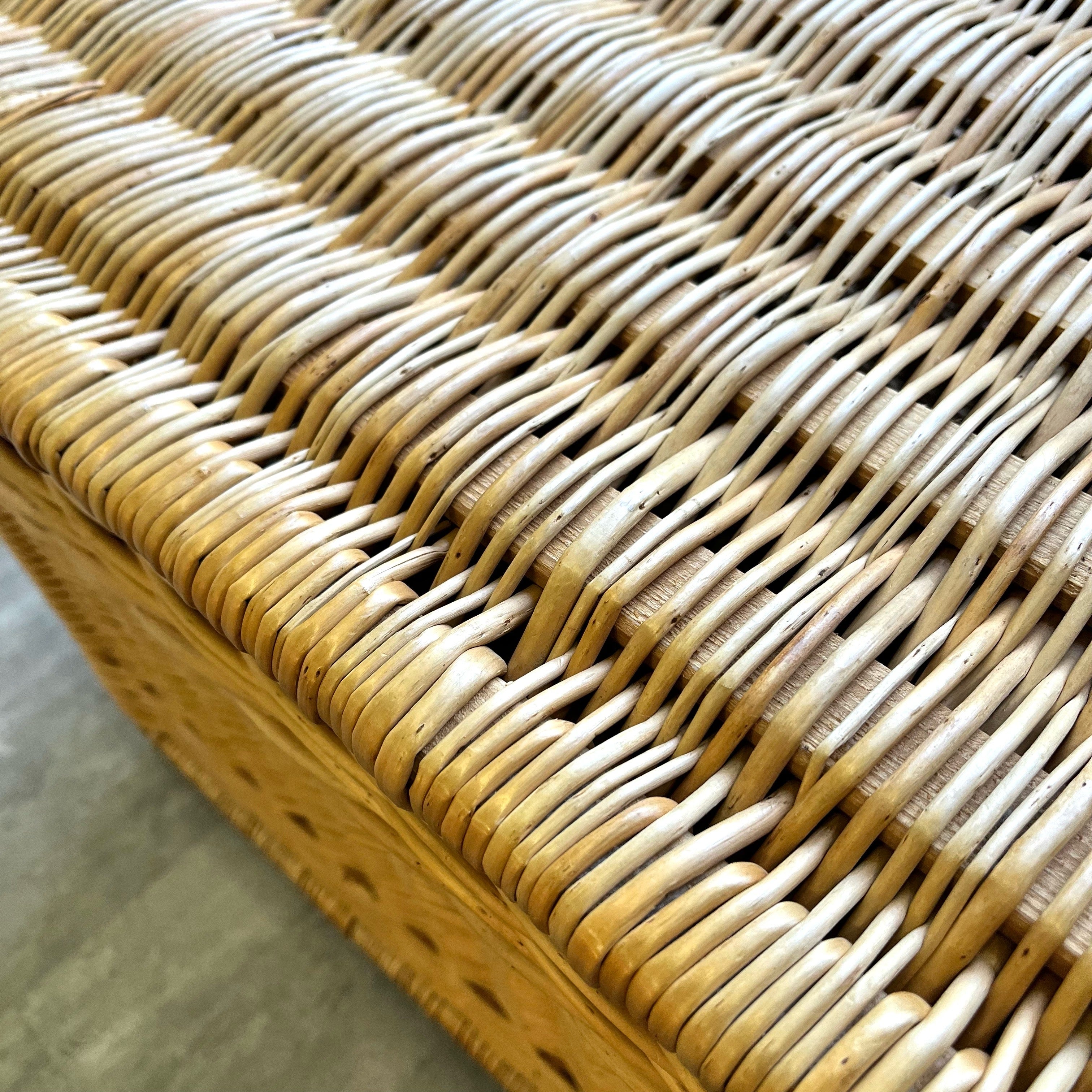 ラタンBOX 収納 箱 フランス製 ヴィンテージ