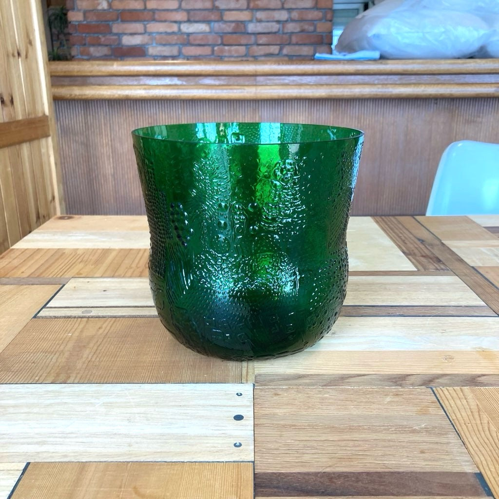 ヌータヤルヴィ / Nuutajarvi オイバ・トイッカ /Oiva Toikka ファウナ / Faunaシリーズ ガラスボウル フラワーベース グリーン ヴィンテージ