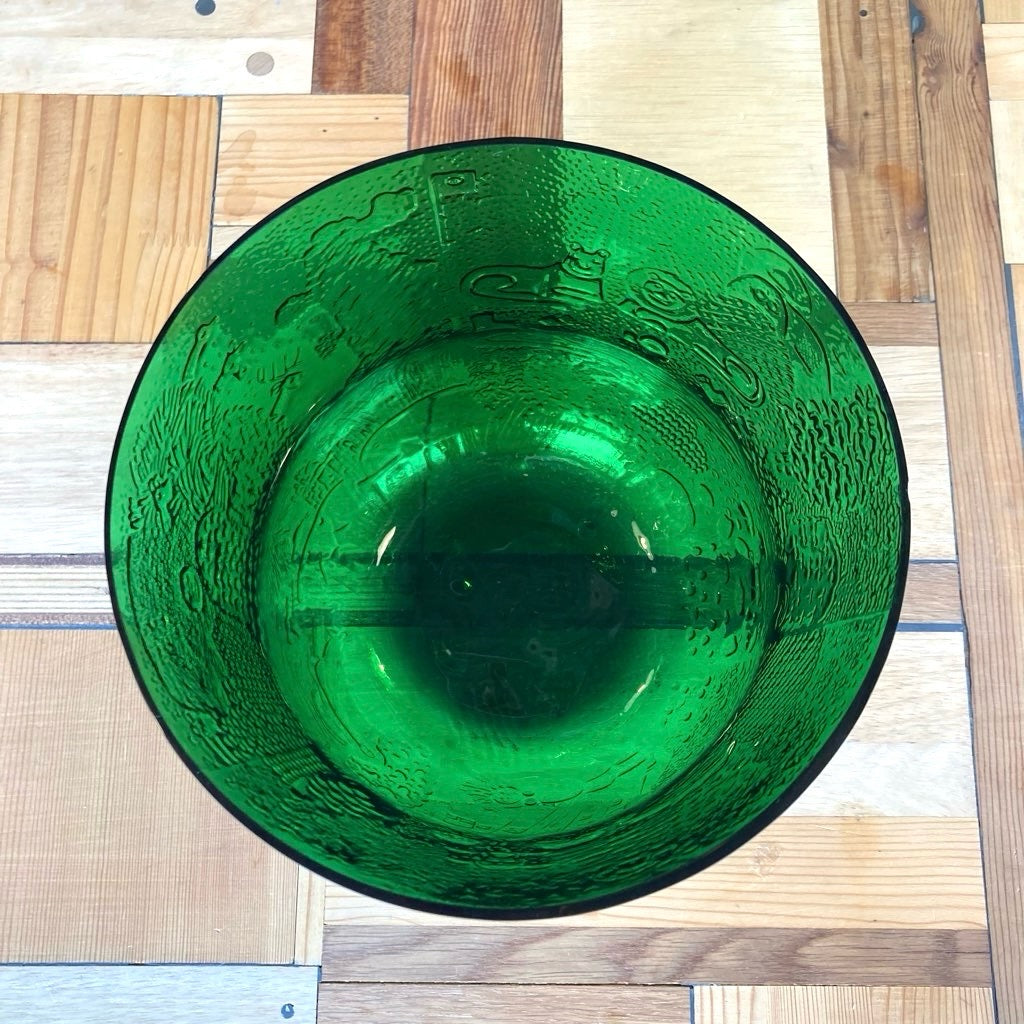 ヌータヤルヴィ / Nuutajarvi オイバ・トイッカ /Oiva Toikka ファウナ / Faunaシリーズ ガラスボウル フラワーベース グリーン ヴィンテージ