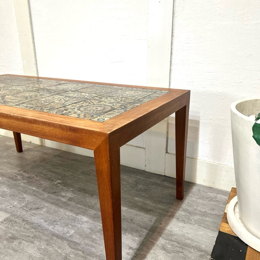 ハスレヴ&ロイヤルコペンハーゲン / Haslev&Royal Copenhagen バッカ タイルトップ コーヒーテーブル チーク材 ヴィンテージ