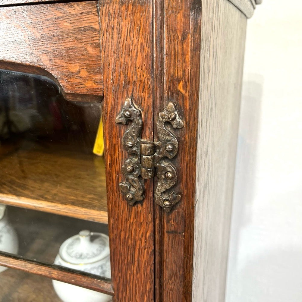 英国 アンティーク カップボード ショーケース 飾り棚 キャビネット