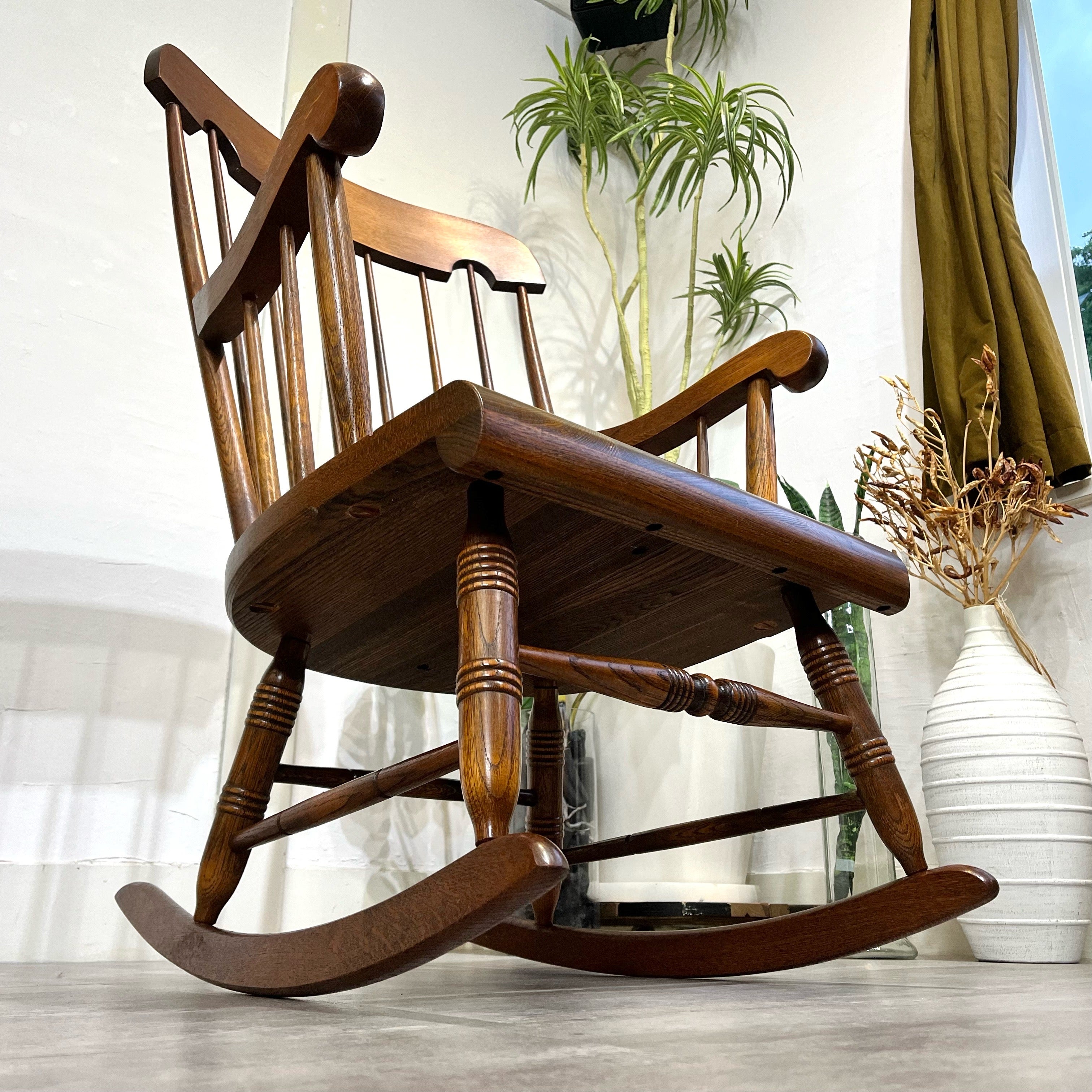 飛騨産業 / HIDA 穂高 ロッキングチェア No.63 キツツキマーク 中古