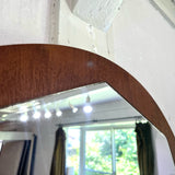ウォールミラー 鏡 ラウンド 八角形 木製 壁掛けミラー ヴィンテージ　