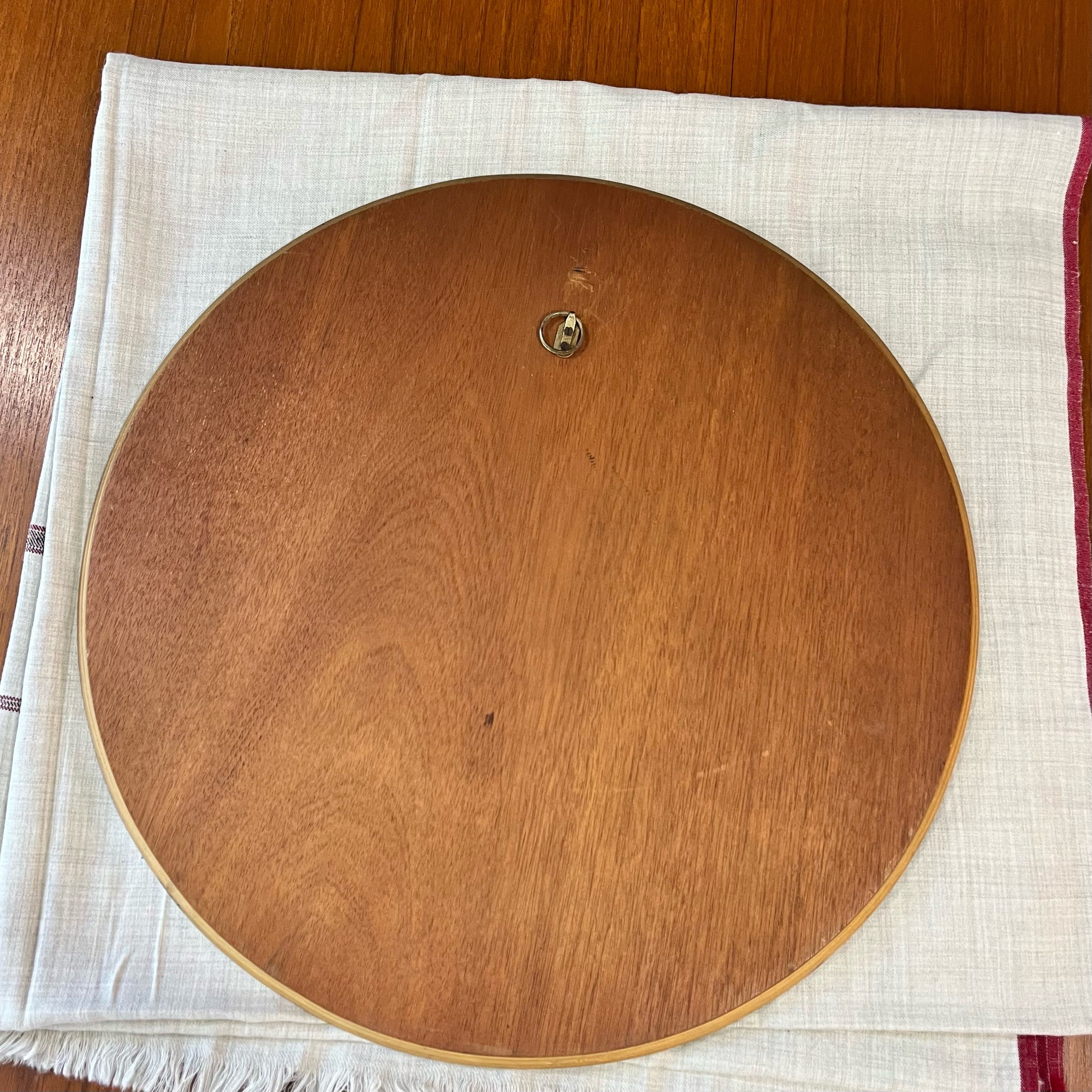 ウォールミラー 鏡 ラウンド 八角形 木製 壁掛けミラー ヴィンテージ