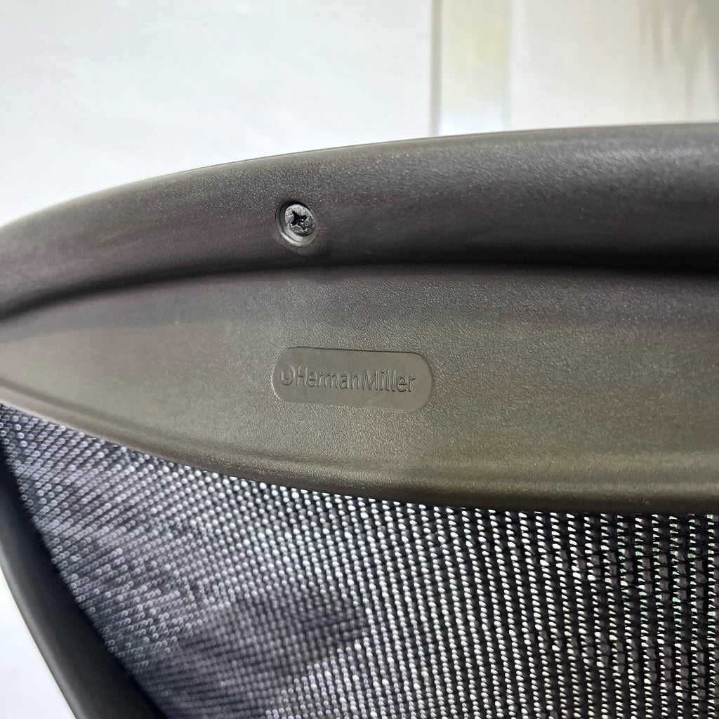 ハーマンミラー / HermanMiller アーロンチェア / Aeron Chairs タキシードブルーブラック ポリッシュドアルミベース クラシック Bサイズ