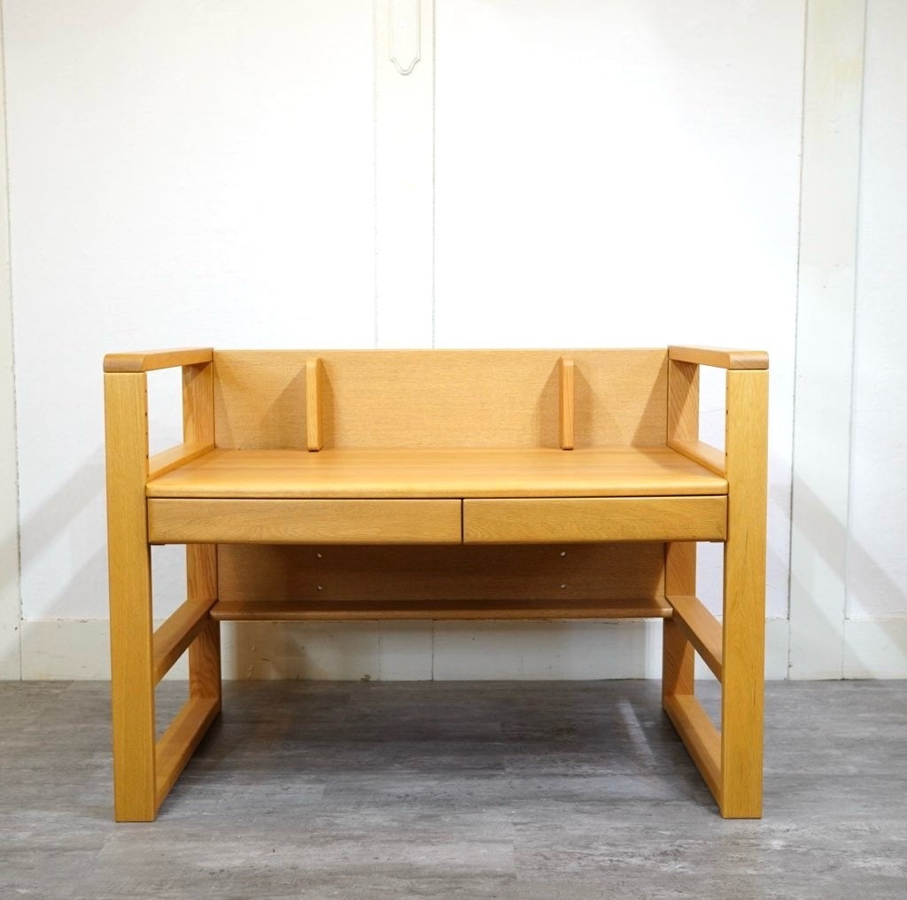 浜本工芸 学習机 NO.16&デスクチェア セット ピンク 天板の高さが変えられる勉強机