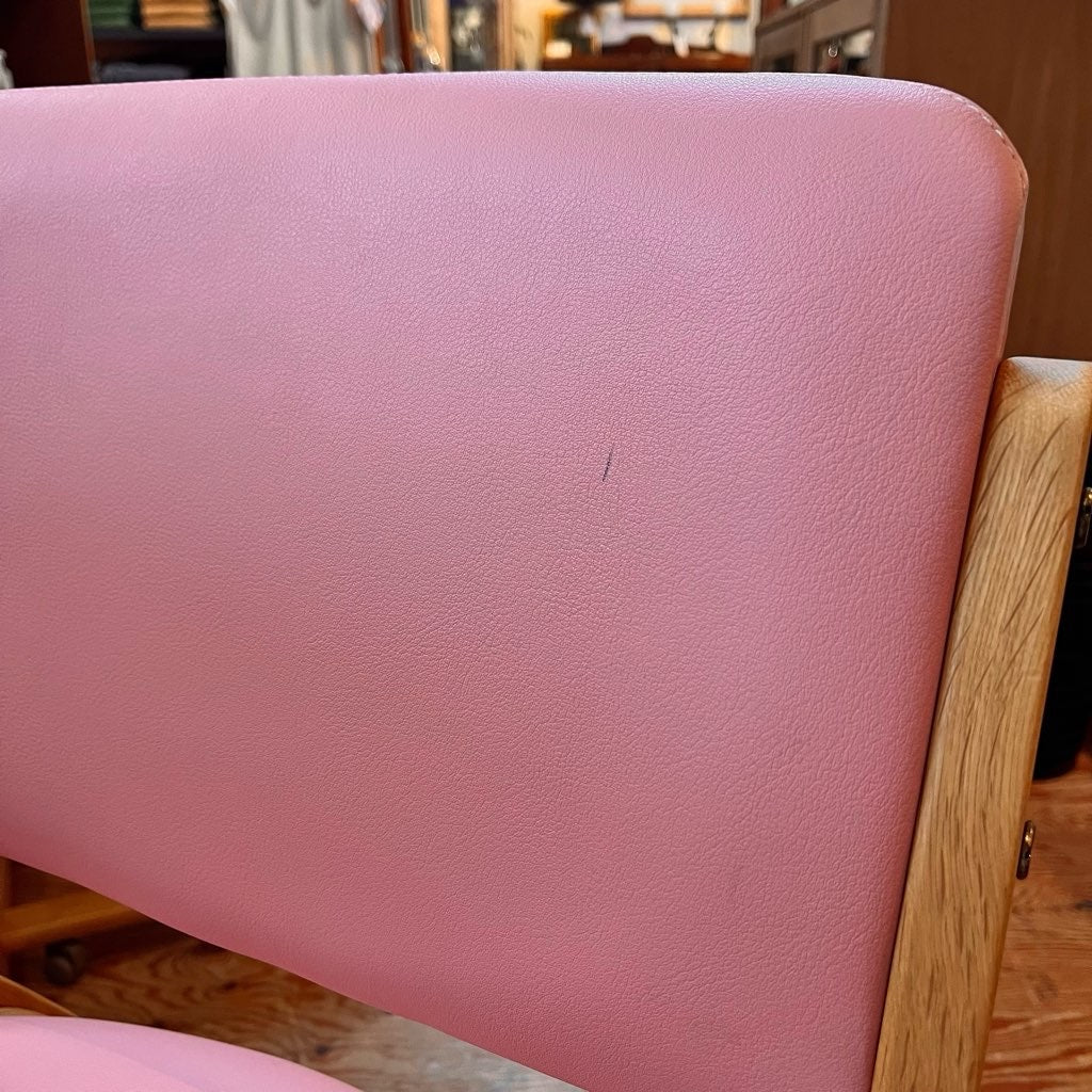 浜本工芸 学習机 NO.16&デスクチェア セット ピンク 天板の高さが変えられる勉強机