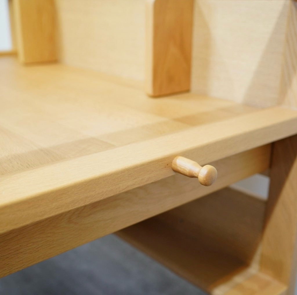 浜本工芸 学習机 NO.16&デスクチェア セット ピンク 天板の高さが変えられる勉強机