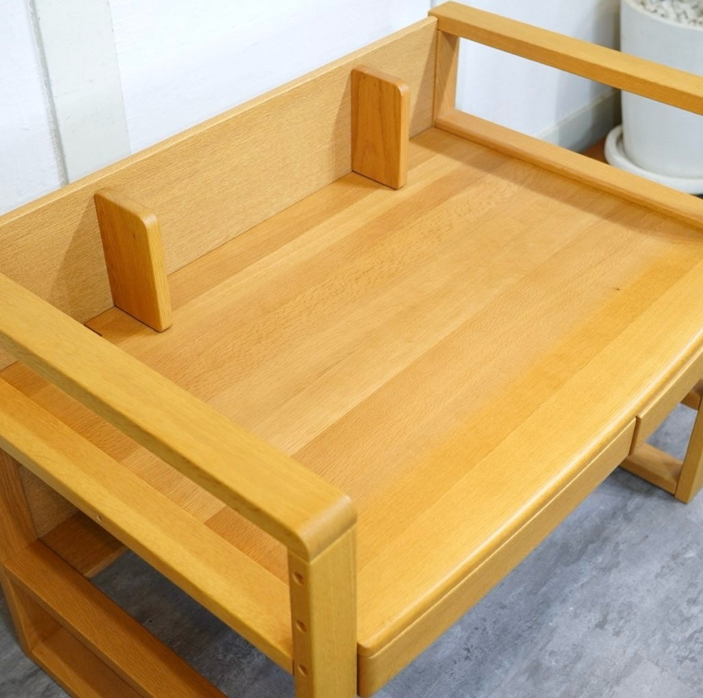 浜本工芸 学習机 NO.16&デスクチェア セット ピンク 天板の高さが変えられる勉強机